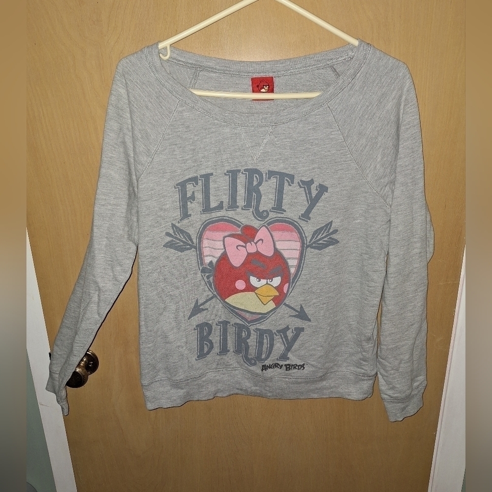 Angry Birds Flirty Birdy Long Sleeve Sweater Size Small